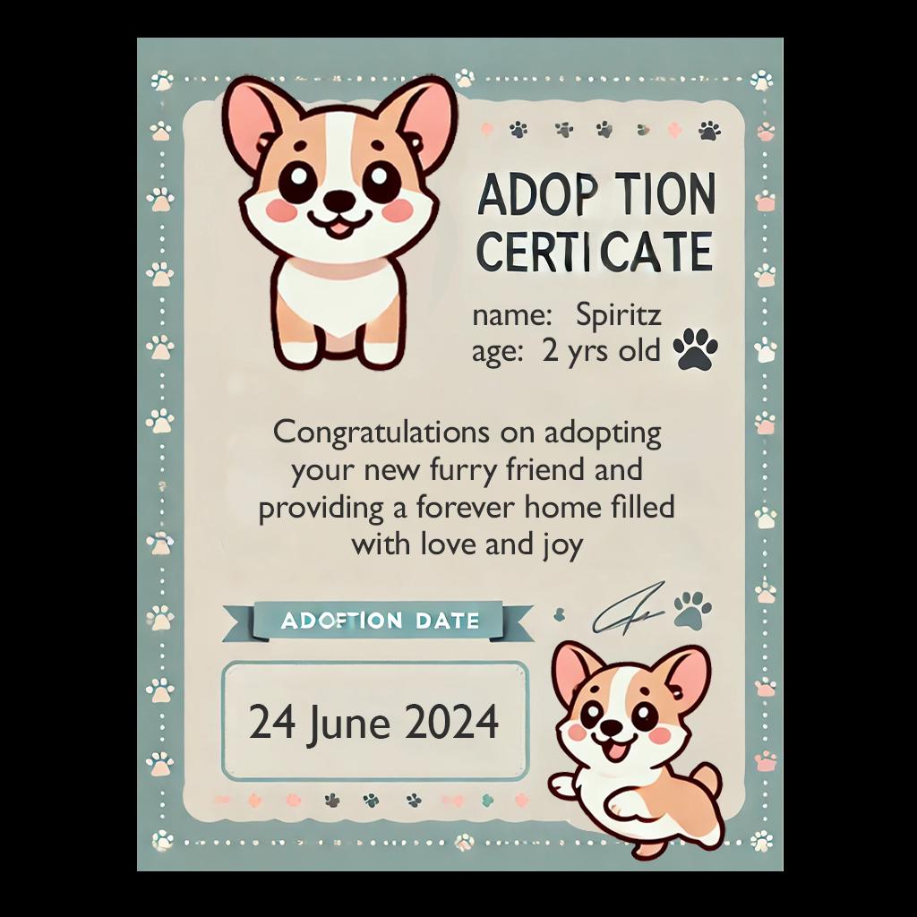 Adoption certificate obtained