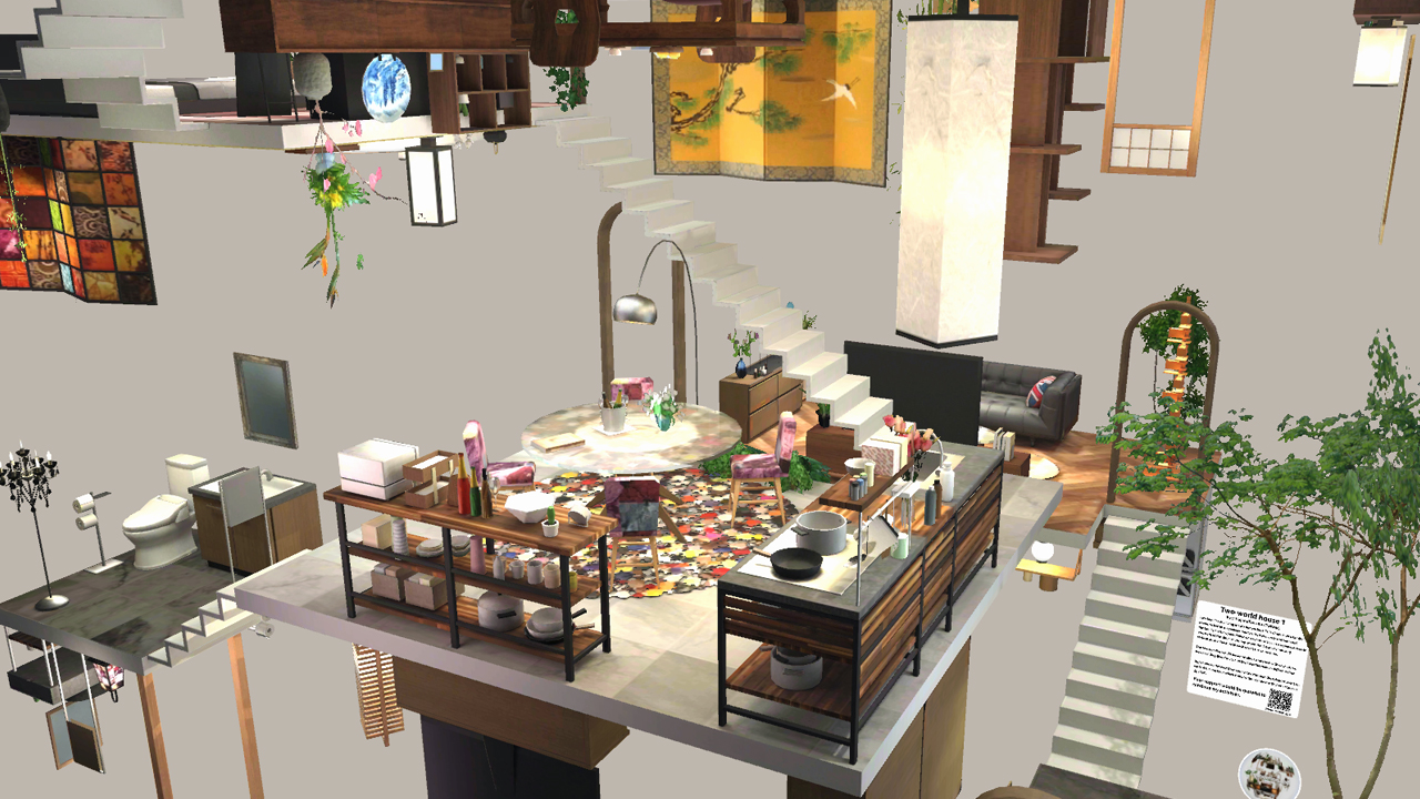 Japanese Modern Living Style (Two-world house1)