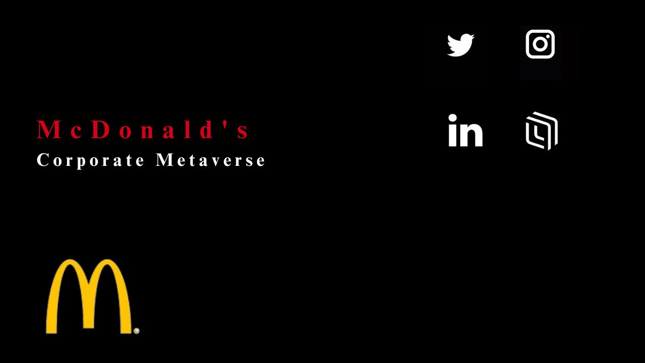 McDonald's - Corporate Metaverse F&B