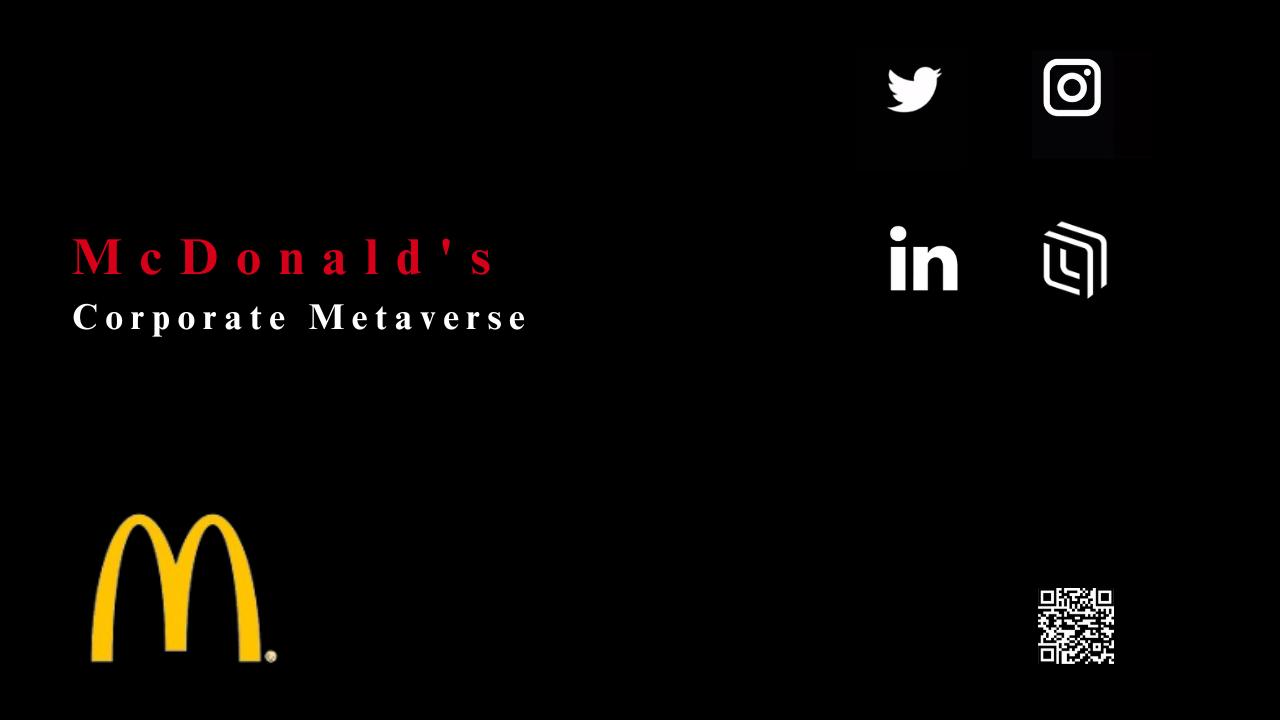 McDonald's - Corporate Metaverse F&B