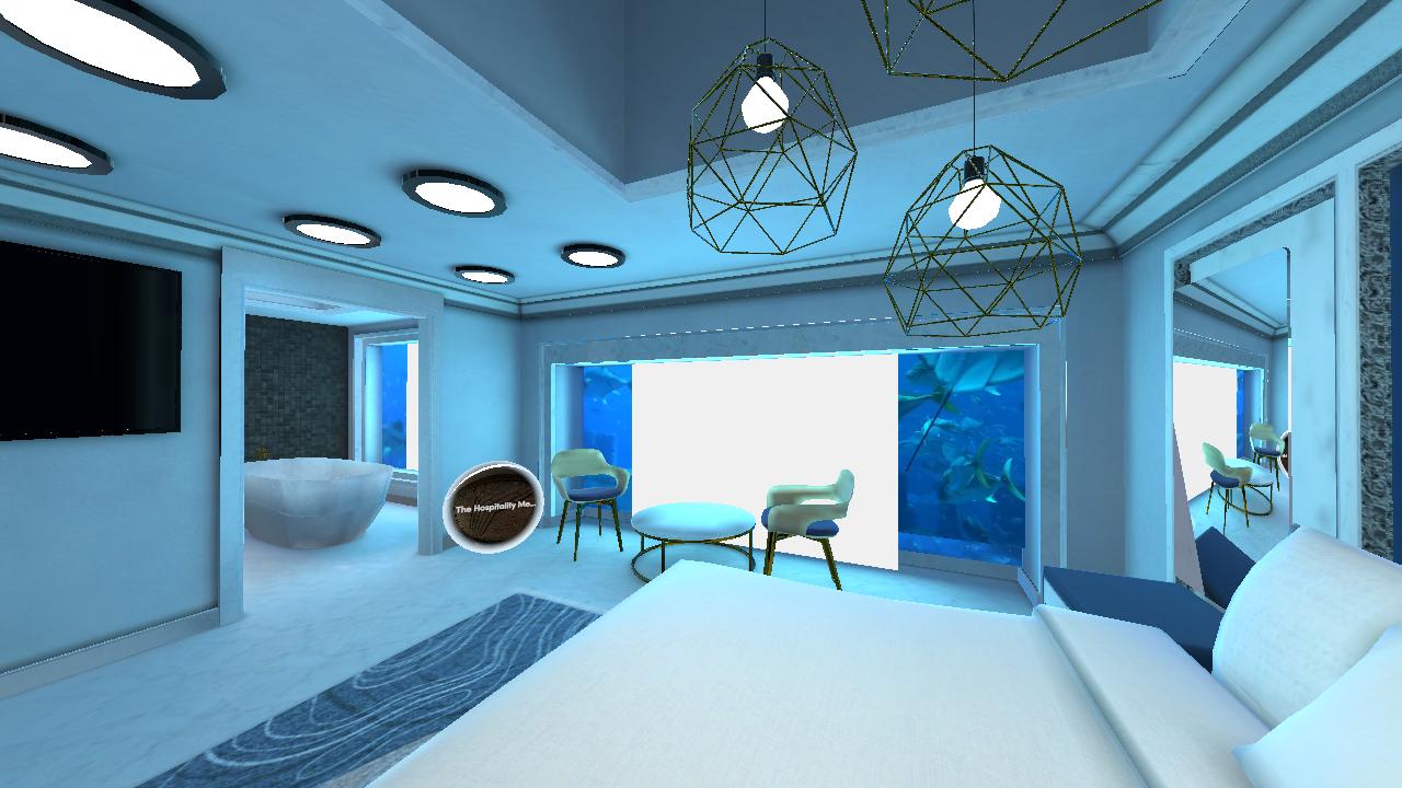 The Hospitality Metaverse - Bedroom with Aquarium