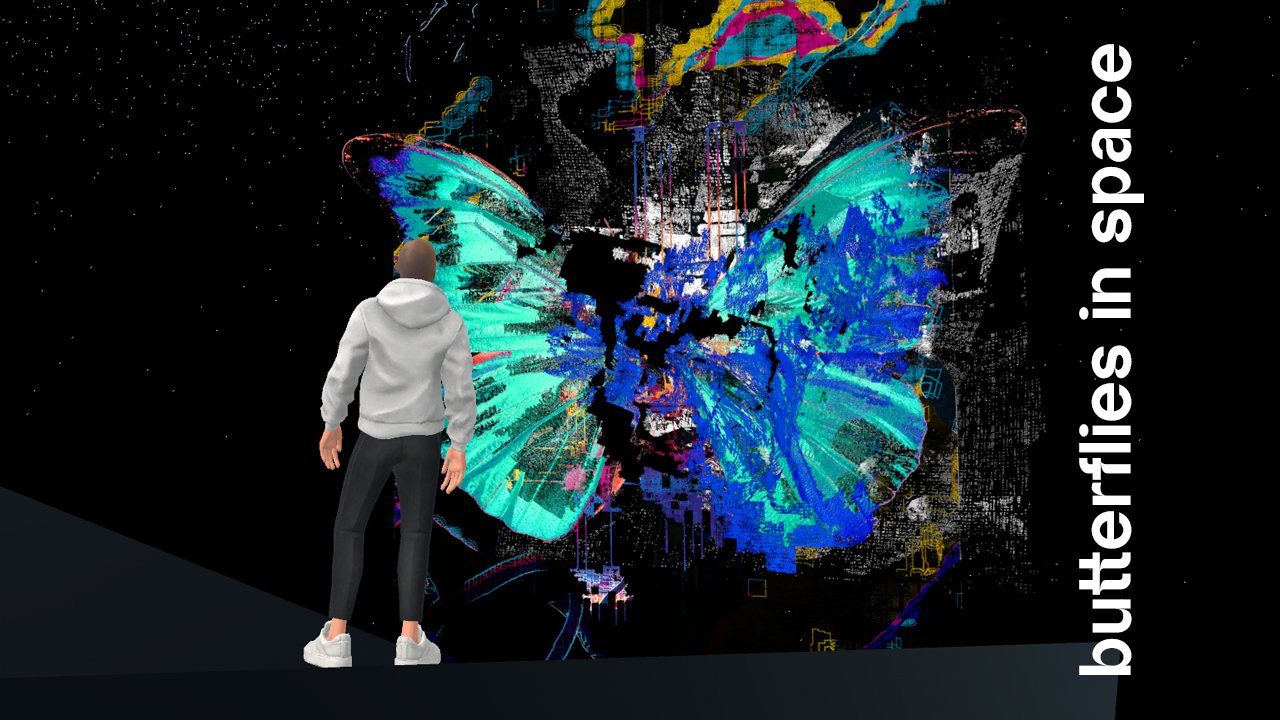 butterflies in space | virtual sculptures