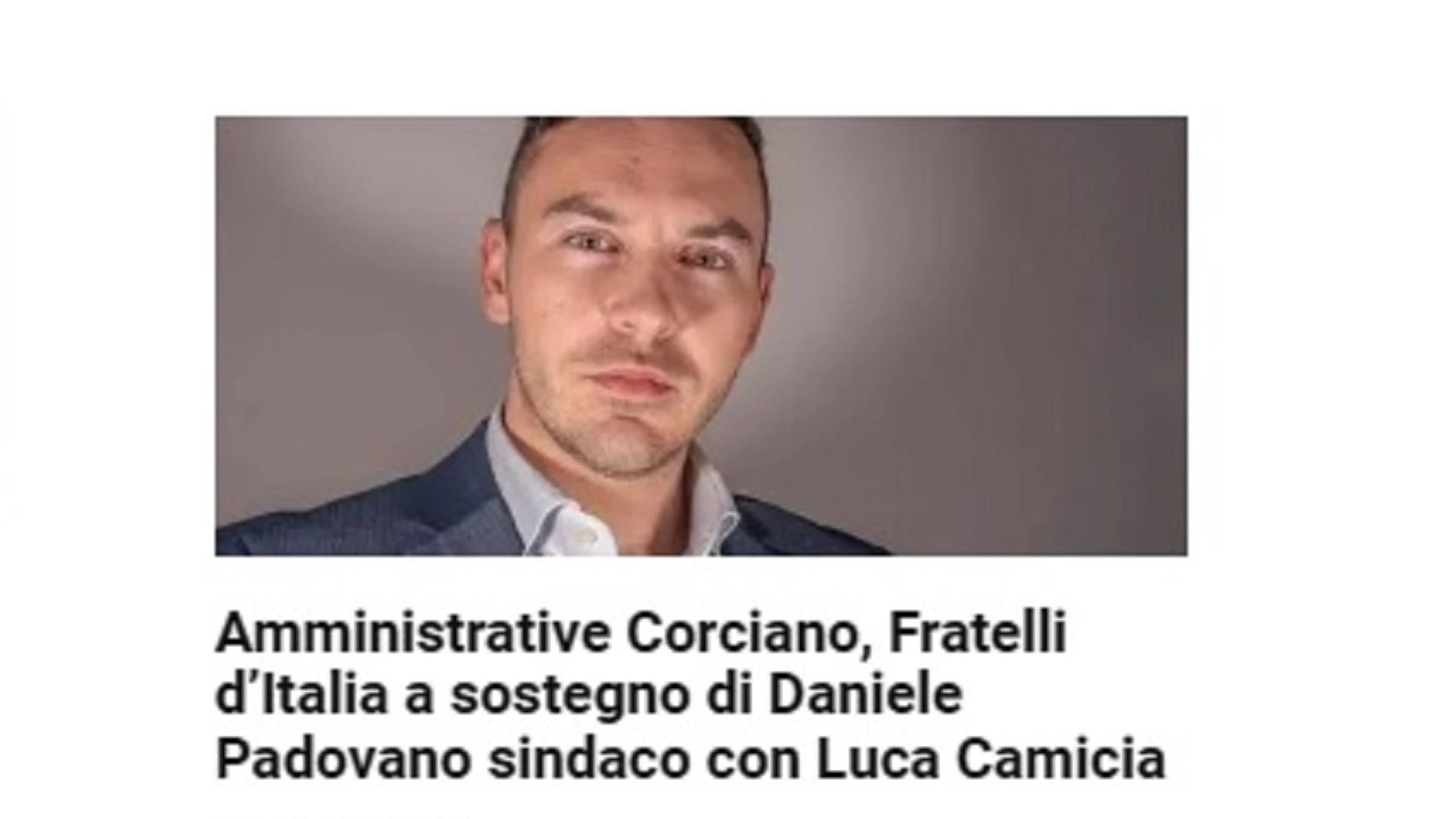 Amministrative Corciano Luca Camicia
