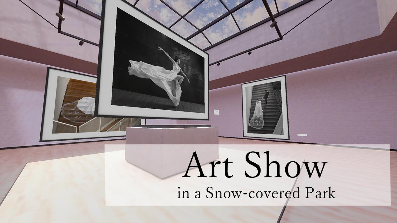 Art Show in a Snow-covered Park