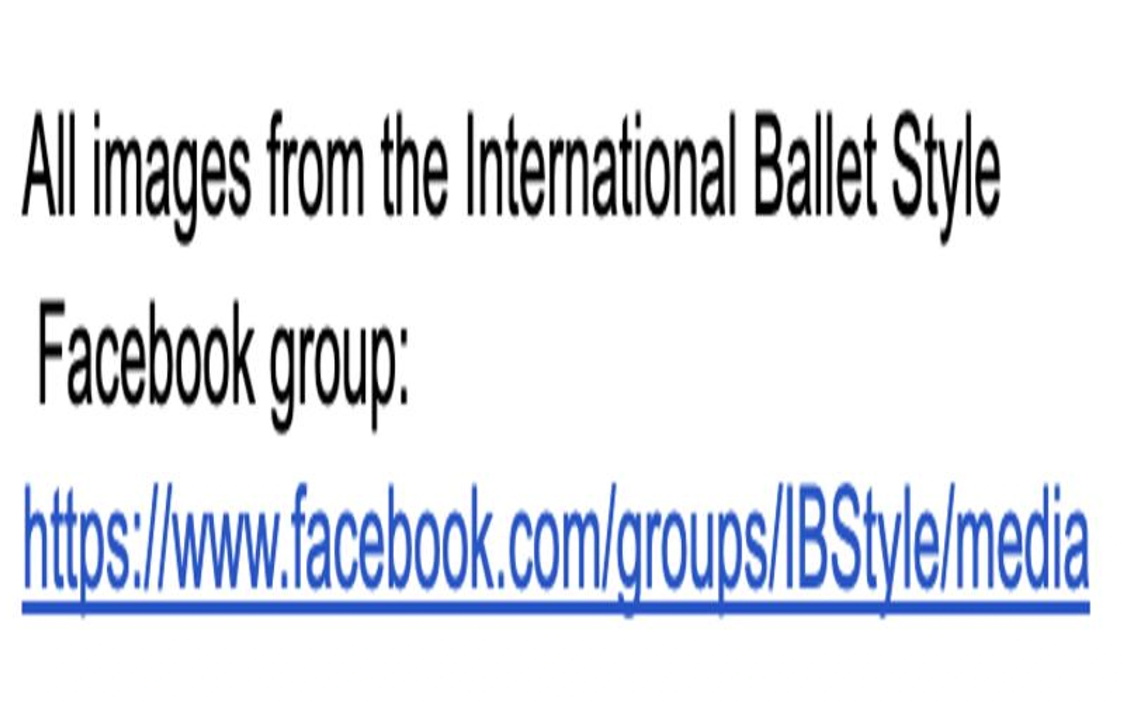  International Ballet Style  (IBStyle ) FB group