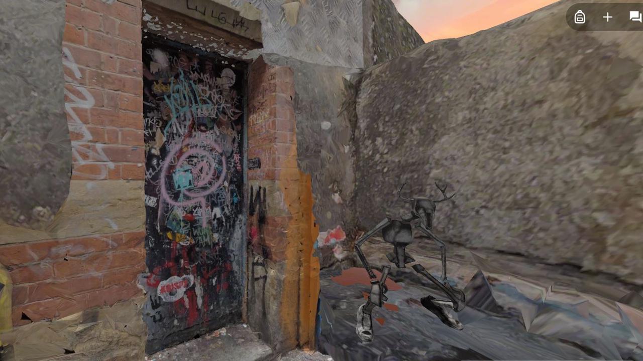 Spear St. - Messy tagged door