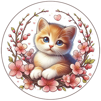 Kittens in Blooming Gardens