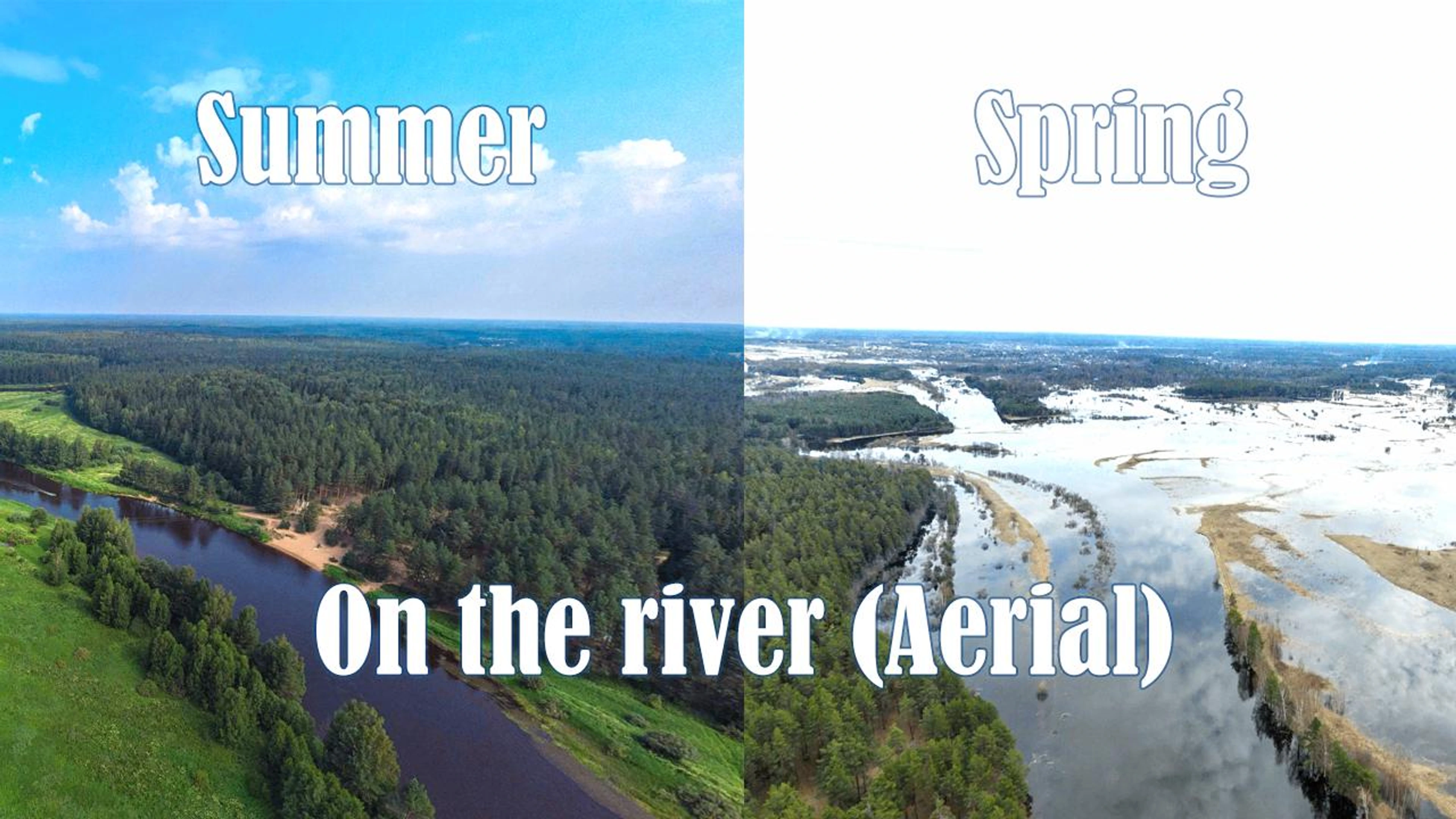 On the river (Aerial)