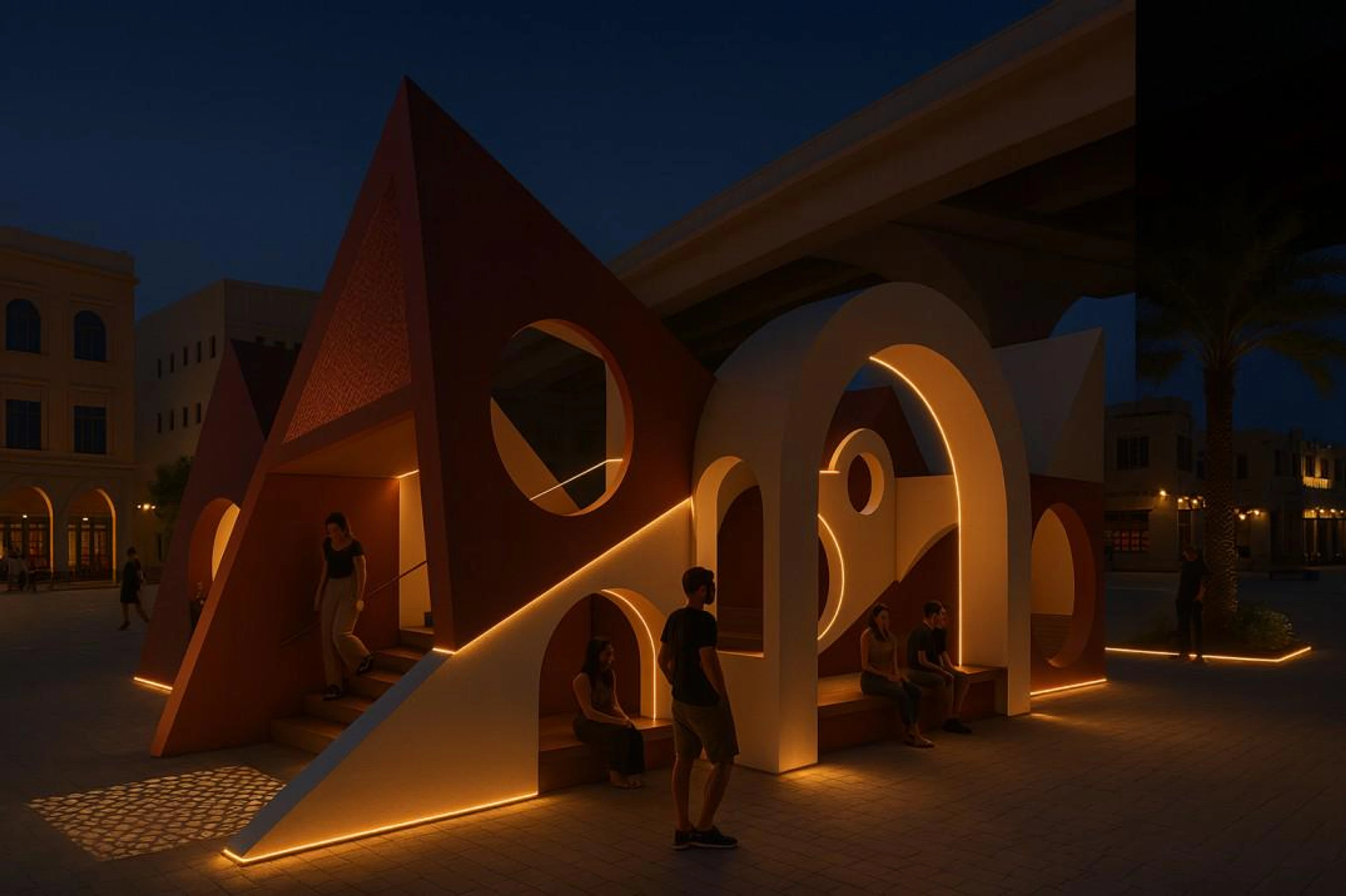 Doha Tri-Arc Pavilion