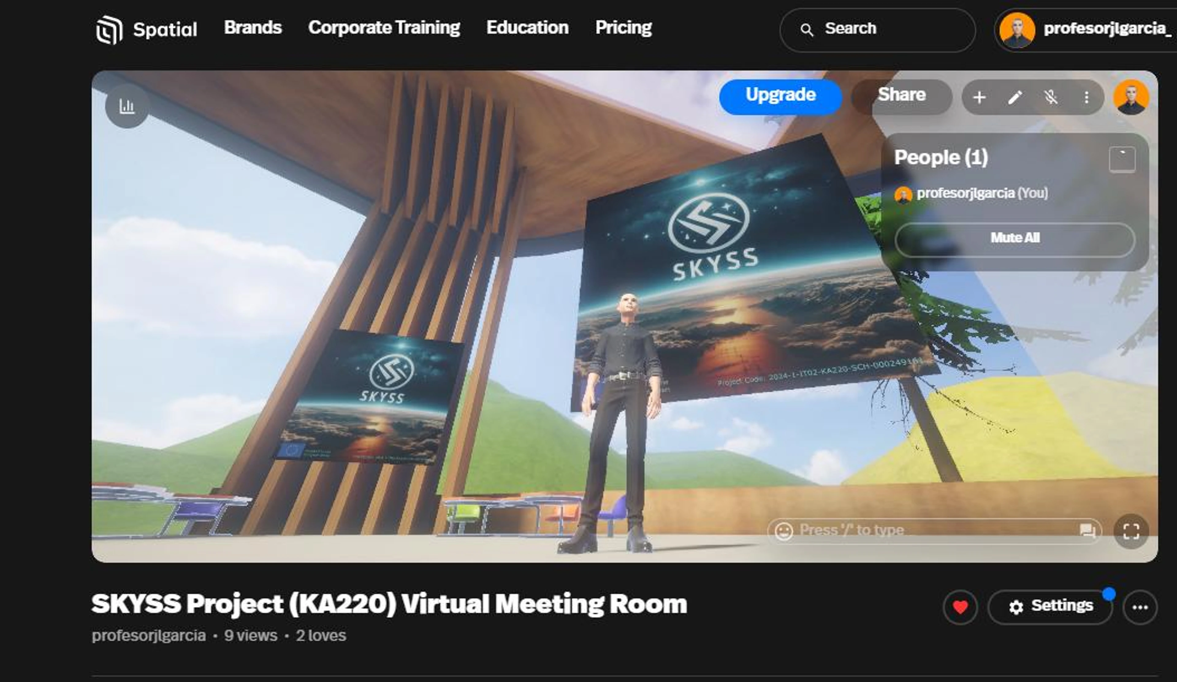 SKYSS Project (KA220) Virtual Meeting Room