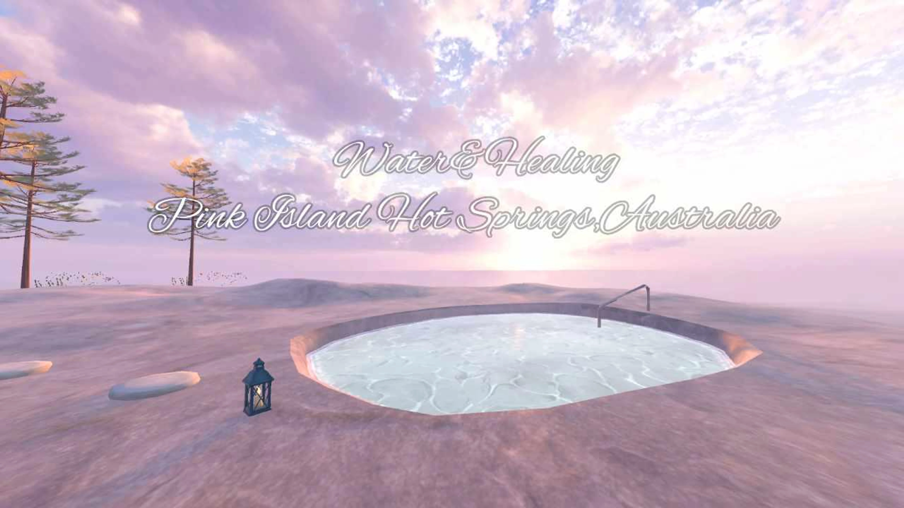 Water Healing Pink Island Hot Springs,Australia