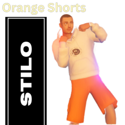 Stilo_Orange Shorts White Hoodie